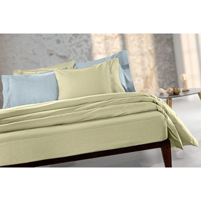 Σεντόνι Color Plus Olive με Λάστιχο 120x200+32 guy