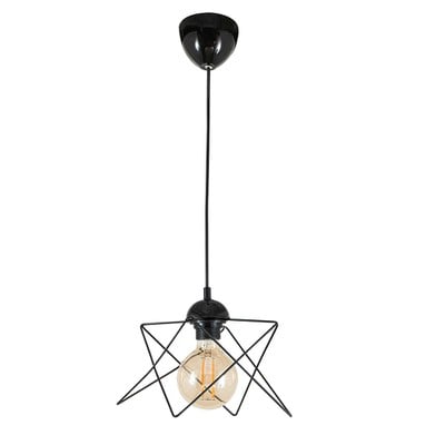 Pendant Light Black With Triangles 1Xe27X40W