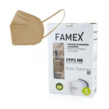 FAMEX Face Mask FFP2 (KN95) - Μπεζ, 10τμχ.