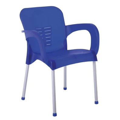Lara-ii Πολυθρόνα Dining Στοιβαζόμενη, alu Silver,