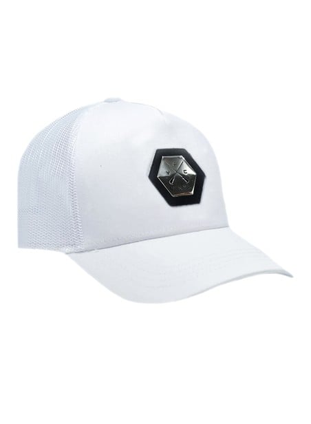 Vinyl art clothing white metallic logo cap
