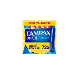 Tampax Compak Pearl Regular Ταμπόν Mε Απλικατέρ 72 τεμάχια