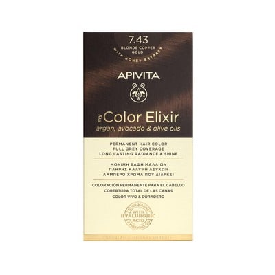 Apivita Βαφή Μαλλιών My Color Elixir No7.43 Ξανθό 