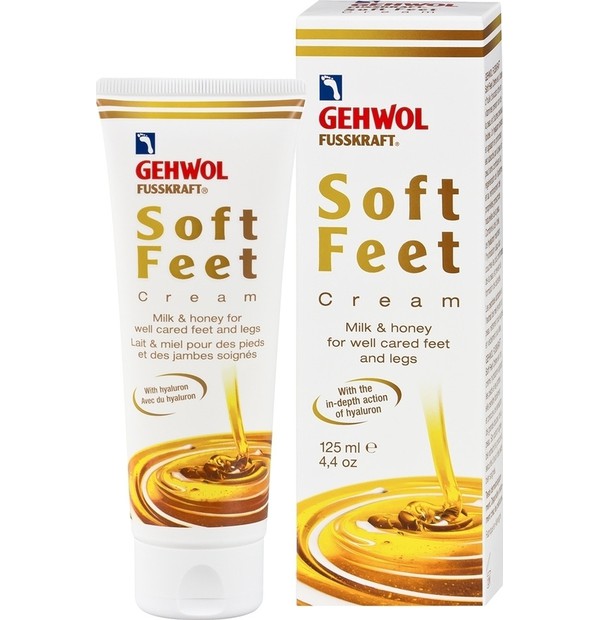 GEHWOL FUSS. SOFT FEET CREAM,  κρέμα ποδιών  με μέλι, γάλα, ουρία και υαλουρονικό οξύ, 125ML