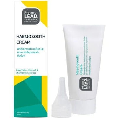 PHARMALEAD Haemosooth Cream Φυτική Κρέμα Με Απαλυντικές & Καθαριστικές Ιδιότητες Για Την Περιποίηση Των Αιμορροΐδων 30ml