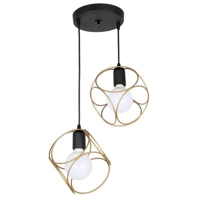 Pendant Light 2/L E27 Pendant Oxidised Circles