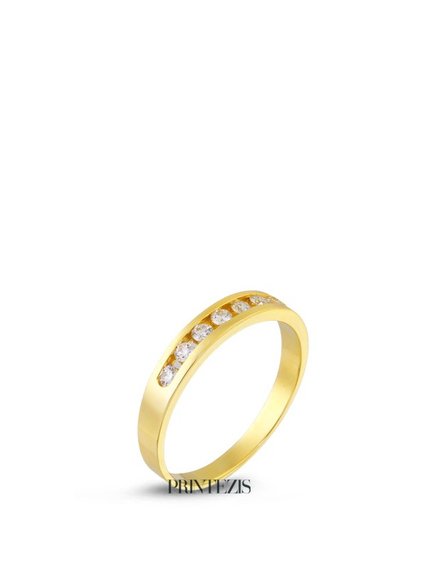 Δαχτυλίδι Χρυσό Κ18 με Διαμάντια