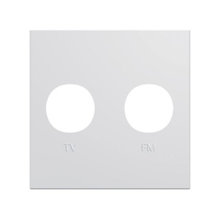 Gallery Plate TV-FM 2 Modules White WXD253B