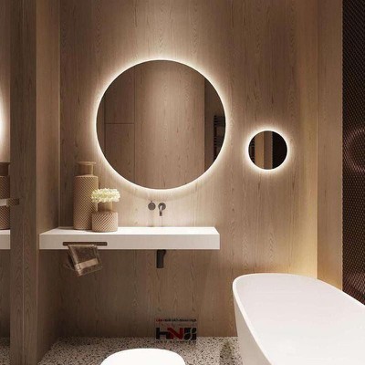 Καθρέπτες στρογγυλοί μπάνιου σετ Φ80 και Φ30 φωτιζ