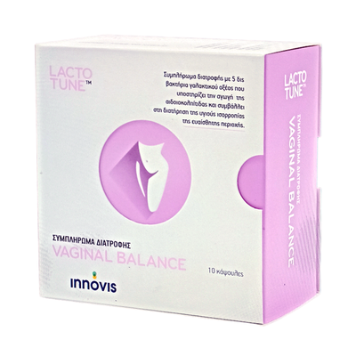 LACTOTUNE Vaginal Balance Συμπλήρωμα Διατροφής Για Την Διατήρηση Και Αποκατάσταση Της Υγιούς Κολπικής Ισορροπίας x10 Κάψουλες