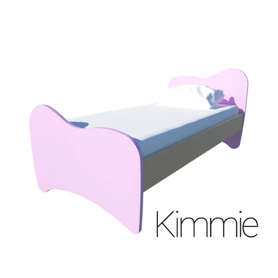 Παιδικό Ημίδιπλο Κρεβάτι Λιλά  Irven Kimie 110x190
