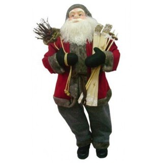 Santa Claus with Ski 122cm and Melody CK616-90139