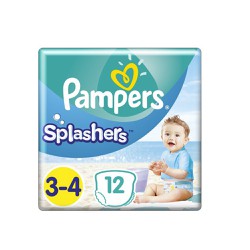 Pampers Splashers Μέγεθος 3-4 12 Πάνες Μαγιό