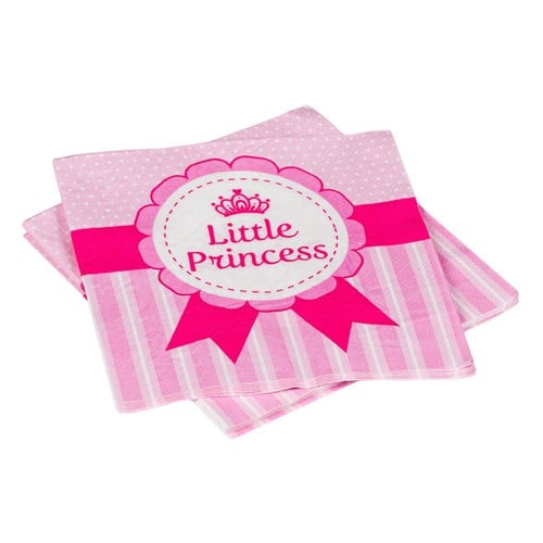 Kartopeceta little princess roze 33 x 33 cm 12 cop