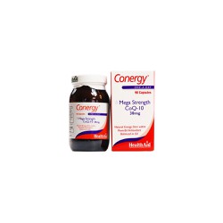 Health Aid Conergy Mega Strength CoQ-10 30mg Energy Release Dietary Supplement With Antioxidant Properties 90 Capsules