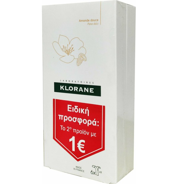 Klorane Cold Wax Small Strips with Sweet Almond Promo (Στο 2ο Προϊόν -1€) Διπλές Αποτριχωτικές Ταινίες, 2x6 Ταινίες