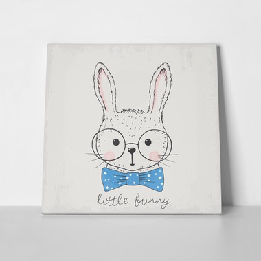 Cute bunny hipster blue bow 564662062 a