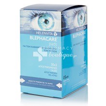 Helenvita Blephacare Pads Αποστειρωμένες Γάζες - Καθαρισμός ματιών, 2 x 30 τμχ.