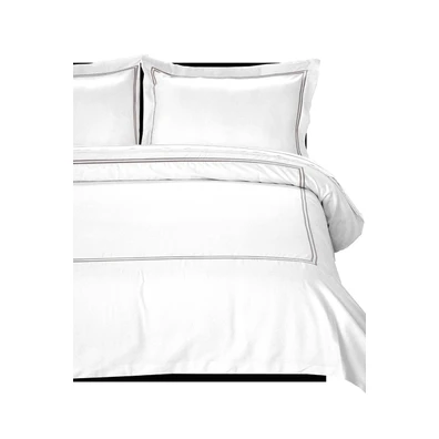 Σετ Παπλωματοθήκη Υπέρδιπλή 220x240 Satin Embroide