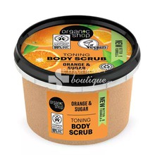 Organic Shop Toning Body Scrub Orange & Sugar - Scrub Σώματος, 250ml