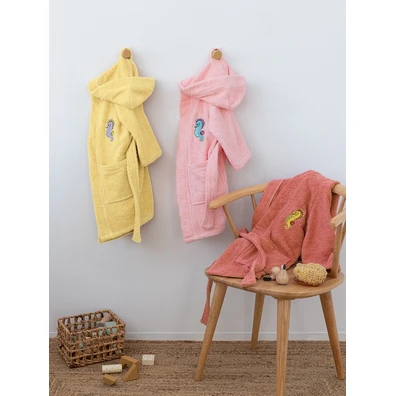 Μπουρνούζι με Κουκούλα Kids Bath Tami Yellow 2-4