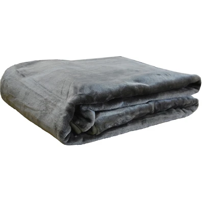 Κουβέρτα Βελουτέ Ημίδιπλη 160x220 5 Anthracite