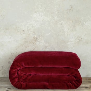 Κουβέρτα Βελουτέ Μονή 160x220 Coperta Red Nima Home