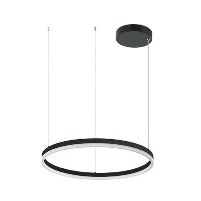 Pendant Light Circle D60cm Black Led 3000K 42W