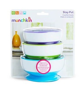 Munchkin Stay Put Suction Bowls 6M+ (3 Μπωλ)