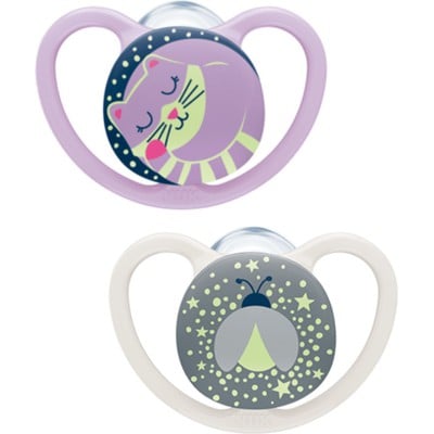 Nuk Space Night Orthodontic Silicone Pacifier Glow