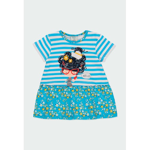 Boboli Combined Dress For Baby Girl(804002)