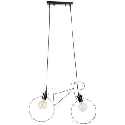 Pendant Ceiling Lights 2/L Bicycle Black 2xE27 40W