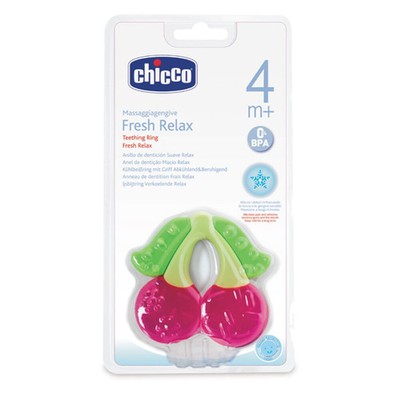 CHICCO Δροσιστικός Κρίκος Οδοντοφυΐας Φουξ Κερασάκι 4m+
