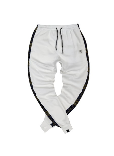 Vinyl art clothing fluo taped pants - white