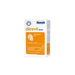 Humana Ditrevit Forte Συμπλήρωμα Διατροφής Mε Βιταμίνη D3 & DHA Για Μωρά 15ml
