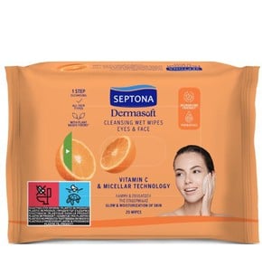 Septona Dermasoft Cleansing Wet Wipes Eyes & Face 