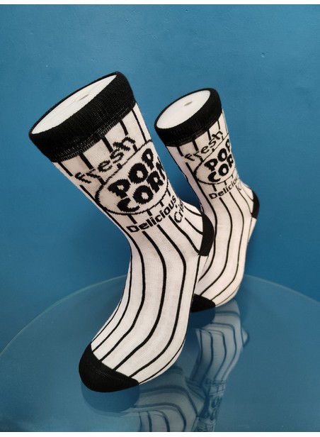  V-tex socks pop corn - black and white 