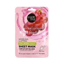 Organic Shop Sheet Mask Modeling & Lifting with Grape & Plant Collagen - Μάσκα Σύσφιξης & Ανόρθωσης, 25gr