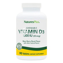 Natures Plus Chewable Vitamin D3 1000IU, 90 chew. tabs
