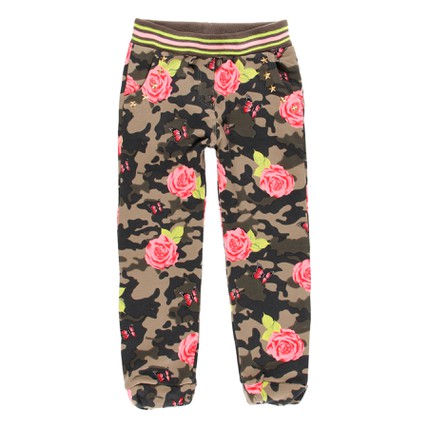 Stretch Fleece Trousers Floral For Girl (421018)