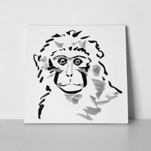 Face monkey ink painting 273213758 a