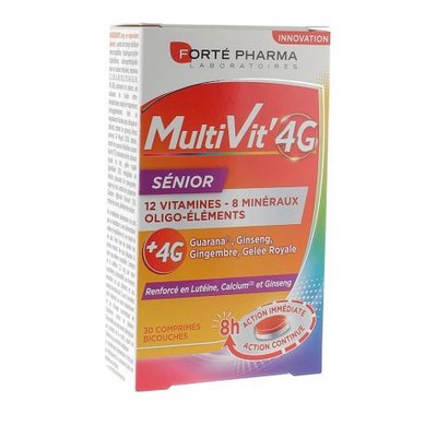 Forté Pharma - Multivit 4G Τονωτική Αντιοξειδωτική Πολυβιταμίνη - 30 Δισκία