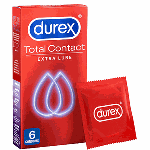 DUREX Προφυλακτικά Total contact extra lube 6τμχ