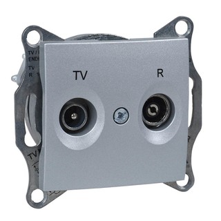 Sedna TV/RD Intermediate Socket Aluminium SDN33013