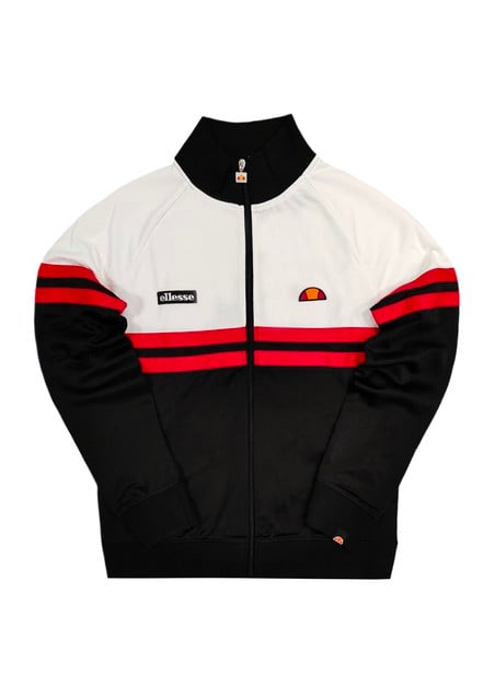 Ellesse rimini track top jacket - black/red/white