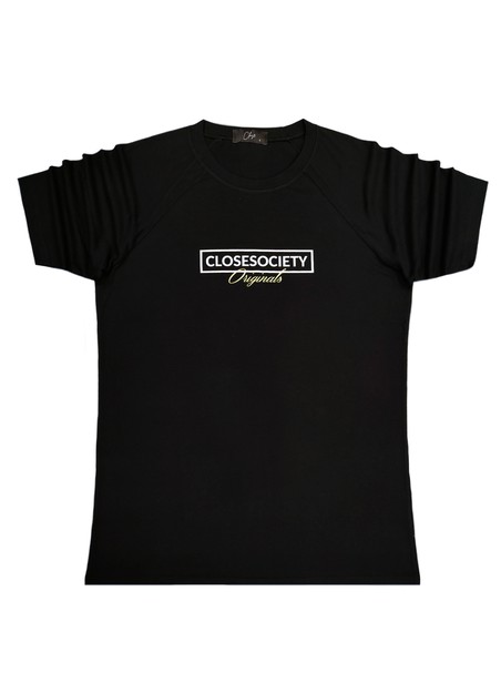 Clvse society black raglan originals logo t-shirt