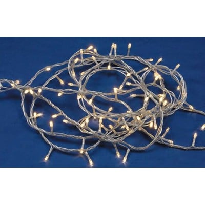 Christmas Lights 5M 100 Led Warm White Extendable 