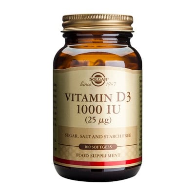 Solgar Vitamin D-3 1000iu 25mg 100softgels 