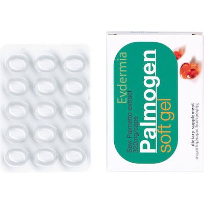 EVDERMIA Palmogen Soft Gel 320 mg – Συμπλήρωμα Διατροφής Κατά Της Τριχόπτωσης 30 Μαλακές Κάψουλες