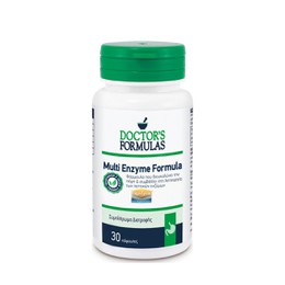 Doctor's Formulas Multi Enzyme Formula Διευκολύνει την Πέψη & Συμβάλλει στη Λειτουργία των Πεπτικών Ενζύμων, 30 caps